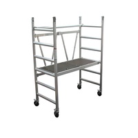 Plateforme mobile industrielle en aluminium de 3,3 m de large avec capacité de charge de 272 kg et diamètre de tube de 50,8 mm