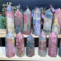 Pierre d'énergie en cristal en gros, pointe de jaspe rouge de la rivière pour la guérison, cadeau, décoration