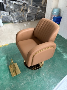 Chaise <span class=keywords><strong>de</strong></span> <span class=keywords><strong>coiffure</strong></span> élégante pour <span class=keywords><strong>salon</strong></span> <span class=keywords><strong>de</strong></span> beauté, base dorée, pour femmes - Product Image 3