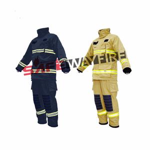 Огнестойкий Nomex Teijin хаки/темно-синий арамидный 3-слойный Пожарный Костюм пожарная куртка и брюки для пожарных - Product Image 5