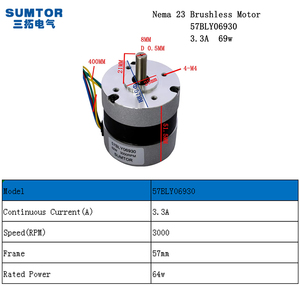 저소음 BLDC 모터 SUMTOR <span class=keywords><strong>24V</strong></span> 브러시리스 <span class=keywords><strong>DC</strong></span> 모터, 전동 장비용 - Product Image 3