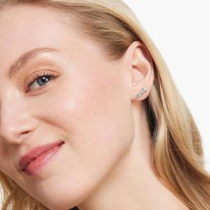 Sparkling Premium 925 Sterling Silver Moissanite Diamond Stud <b>Earrings</b> Luxury Bridal <b>Fine</b> Jewelry Wedding Anniversary Collection - Product Image 6