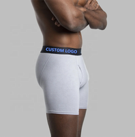 PATON Boxer Homme Personnalisé Respirant et Rafraîchissant en Coton Tricoté Micro-Mesh, Design Traditionnel à Braguette Mi-Cuisse, Poche Ergonomique
