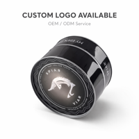 Boîte à caviar ronde de luxe vide en fer blanc de 1 kg avec impression offset et finition laquée, emballage cadeau de qualité alimentaire