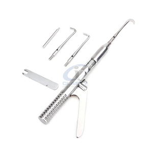 CLASTY INSTRUMENTS Kit de dépose manuelle de couronnes dentaires en acier inoxydable avec poignée pistolet, outil de retrait de couronnes et système de retrait de bridges - Product Image 1