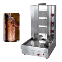 Acier inoxydable gaz nouveau poulet viande rotatif doner kebab grill shawarma machine Moyen-Orient barbecue