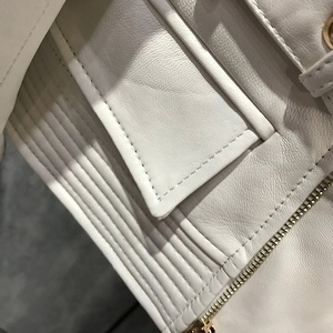 <strong>Women</strong> Genuine <strong>Leather</strong> <strong>Jacket</strong> High Quality V-neck Zipper <strong>Real</strong> <strong>Leather</strong> <strong>Jacket</strong> Ladies With Belt - Product Image 4