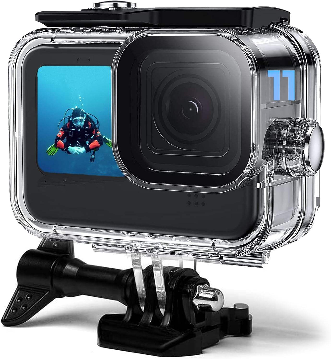 HONGDAK Waterproof Housing Case for Go Pro Hero11 10 9 Black Protective 60m Diving Case for GoPro 13 12 11 10 Camera Accessories