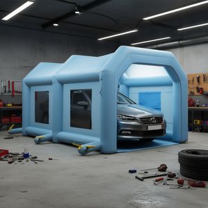 Tente gonflable pour peinture automobile 20x10x8 pieds avec système de filtration d'air, cabine de pulvérisation pour stationnement de voitures - Product Image 2