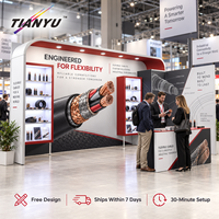 Kit d'Exposition Modulaire TIANYU pour Stand d'Événement – Modules en Aluminium, Panneaux en Tissu, Plusieurs Dispositions, Réutilisable 10ftx20ft