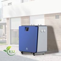 Pompes à chaleur géothermiques à onduleur R32, pompe à chaleur géothermique pour le chauffage des maisons avec contrôleur Wifi