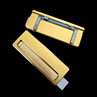 Badge nominatif vierge en aluminium électroplaqué avec impression UV personnalisée, support magnétique (style tendance, utilisation publicitaire, plaque plate) JINFUJIA