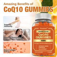 Complément alimentaire en gommes certifié GMP, marque privée OEM, végétalien, 500 mg de coenzyme Q10 et de vitamine B3, pour stimuler l'énergie cellulaire et la protection antioxydante