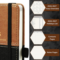 Carnet A5 en papier brun-noir, spirale, écologique, logo en feuille d'or, bande élastique, 80 feuilles, cadeau de bureau, personnalisable