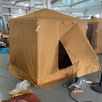 Tente de Glamping Gonflable Portable en Gros Direct Usine, Personnalisable avec Logo OEM, Tente Cabine Gonflable en PVC Oxford Imperméable à Montage Rapide et Automatique