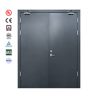 Puerta Cortafuego de Acero CAN/ULC con Recubrimiento en Polvo y Cierrapuertas Automático para Escaleras y Salidas de Emergencia, Resistente al Fuego por 180 Minutos