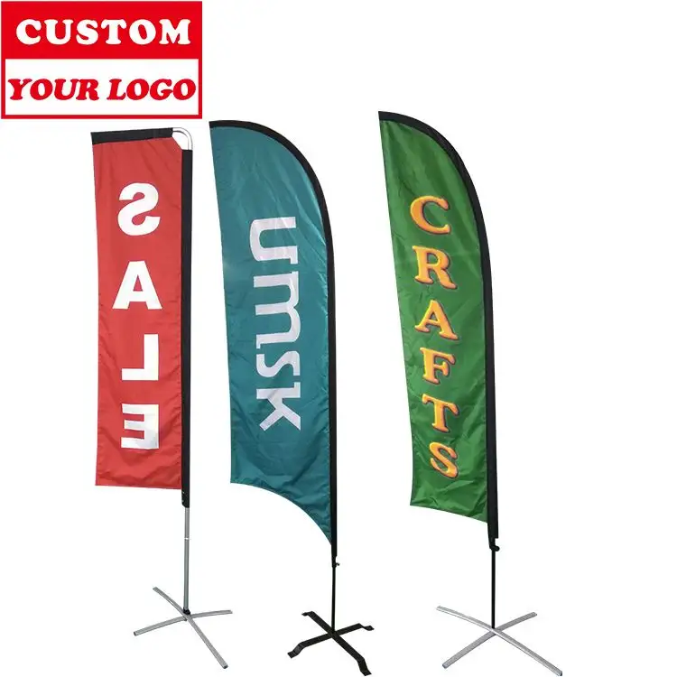 Cheap Outdoor Promotional Banner Different Style For Sale banner teardrop tear drop fla s beach feather fla