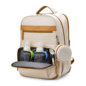 Stilvolle, maßgeschneiderte Nylon-Reisetasche für Mütter, wasserabweisender Wickelrucksack mit Reißverschluss, modische, tragbare Wickeltasche mit Schriftzug - Product Image 4
