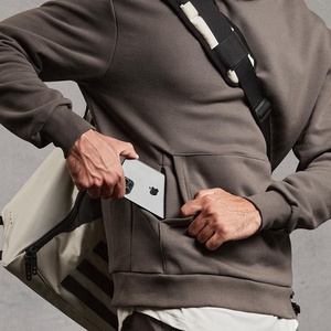 Áo Hoodie Nam Dày Tập Thể Dục Ngoại Cỡ, Áo Hoodie Rộng, Màu Trơn, Có Cỡ To, Mặc Vào Mùa Đông - Product Image 4