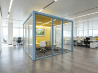 Parements modulaires modernes en verre insonorisés pour bureaux, écoles, gymnases, entrepôts, hôpitaux et usage domestique