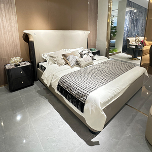 Set di Mobili per Camera da <span class=keywords><strong>Letto</strong></span> di Lusso KMJ, Design Moderno in Legno Massello, <span class=keywords><strong>Letto</strong></span> Morbido Personalizzabile per Villa - Product Image 3