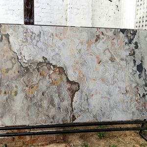 Panneau de revêtement mural en pierre imperméable, motif floral rustique moderne et contemporain, décoration intérieure pour appartement, salle de sport, design 3D - Product Image 1