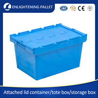 Boîte fourre-tout montage en PP, grand boîtier plastique empilable et refermable, idéal pour le rangement, 5/56L