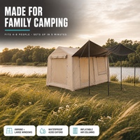 Tente de camping gonflable Oxford pour pique-nique et randonnée en plein air, tente de camping gonflable imperméable avec coussin d'air
