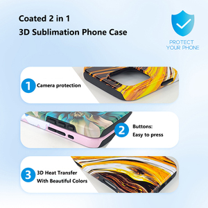 Funda Protectora para Teléfono Celular Resistente con Recubrimiento 2 en 1 de TPU y PC, Personalizable con Prensa de Calor al Vacío, Sublimación 3D, para <span class=keywords><strong>iPhone</strong></span> 16 Pro 15 - Product Image 5