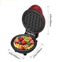 NIRVA Nouveau Design Donut Maker Rouge Revêtement Antiadhésif 450w Électrique Maison Cuisine Gaufrier