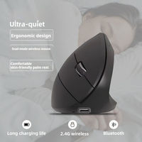 Penjualan Terlaris Mouse Laptop Antarmuka Usb Tangan Kanan Nyaman 3d Mini Optik Nirkabel 2.4Ghz Rgb Backlit 5 Tombol Vertikal