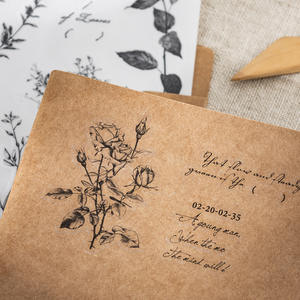 2枚組 万物足跡シリーズ 植物テーマ転写ステッカー プランナーコラージュ下地用 - Product Image 3