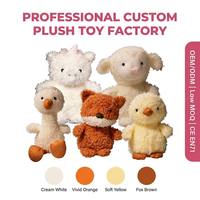Ensemble de jouets en peluche en tissu bouclé de qualité supérieure, compagnon animal mignon pour la décoration de chambre d'enfant, lavable en machine