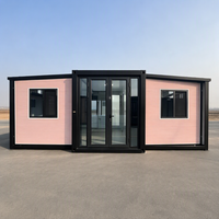 Maison conteneur extensible au design moderne, chambre et salon, construction modulaire préfabriquée directe usine, solution économique