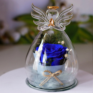 San valentino regali conservati angelo rosa statuetta Rose in vetro per la mamma moglie regali di nozze - Product Image 4