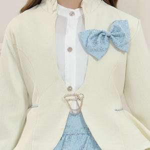 الربيع/الخريف مجموعة تنورة جديدة للبنات صغيرة عطر نمط نصف تنورة مع زخرفة القوس ملابس الأطفال-صغيرة - Product Image 2