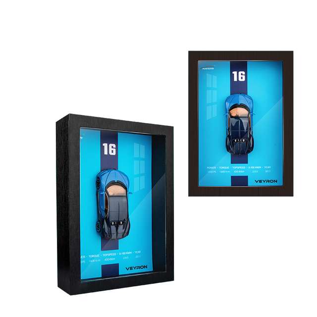 JY 1:32 Diecast Car Model 3D Stereo Wall Painting Box Eco-friendly Alloy Plastic Photo Frame for Home Decoration