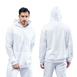 Sweat-shirt blanc à prix d'usine, RPET, sport, homme, personnalisé, décontracté, recyclable, pour entreprise - Product Image 1