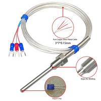Sonde de température HY RTD PT100 PT1000, thermistance en platine, thermomètre résistant, sonde de -200 à 400°C, forme à vis, anneau, broche