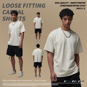 Collezione Primavera Estate T-Shirt Sportiva a Maniche Corte di Alta Qualità 230G Fresca ad Asciugatura Rapida Anti-Pilling in Maglia per Uomo Vestibilità Comoda - Product Image 4