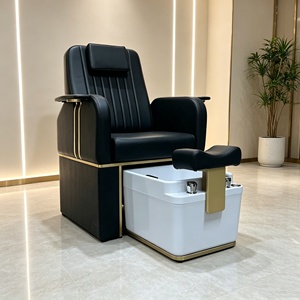 Fauteuil de pédicure de luxe en bois avec fauteuil inclinable électrique pour soins des pieds, idéal pour les salons de manucure et les massages des pieds - Product Image 6