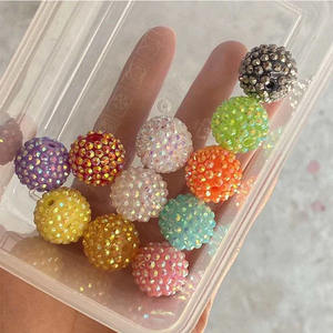 Collar personalizado pulsera acrílico cuentas gruesas Diy 20mm mezcla de cuentas de colores para la fabricación de joyas chico redondo <span class=keywords><strong>Bubblegum</strong></span> cuentas para pluma - Product Image 6