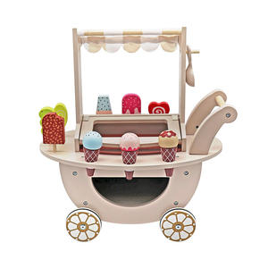 Nouveautés : Jouet en bois <span class=keywords><strong>de</strong></span> simulation pour enfants, chariot à crème glacée en bois pour jeu d'imitation, pour les enfants <span class=keywords><strong>de</strong></span> 3 ans et plus - Product Image 2
