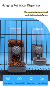 <span class=keywords><strong>Station</strong></span> d'alimentation pour chien en PP durable et amovible, distributeur automatique suspendu, grande capacité, étanche, anti-chute, eau et nourriture - Product Image 2