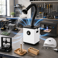 Extracteur de fumée industriel 150W, machine d'élimination des fumées, extracteur de fumée HEPA pour les fumées et les odeurs plastiques