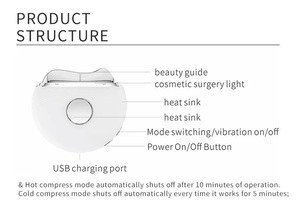Appareil de beauté pour la maison, soin du visage, appareil de beauté chaud et froid, raffermissement de la peau, machine de lifting du visage, masseur électrique Guasha, US IT - Product Image 6