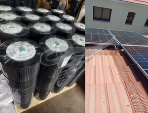 ピジョンガードソーラーパネルキット8インチ304 SS PVC/エポキシソーラーメッシュアンチピジョン破片ブロックフラット傾斜フェンス用トレリスゲート - Product Image 5