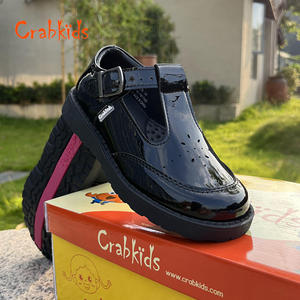 Crabkids Party Style School Student <strong>Flat</strong> Uniform Dress for Spring Patent <strong>Kids</strong> Designer Princess Design Girls New Leather Shoes - Product Image 2