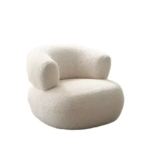 Designer Cordeiro Veludo Sala Cadeiras Europeu Sala Mobiliário Lazy Leisure Varanda Pequeno Sofá Personalizado Back Sofá Poltrona