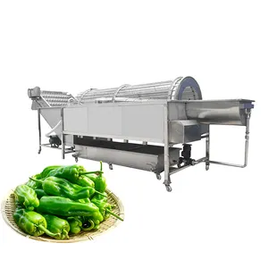 ली-घंटा फल सब्जी वॉशर ड्रम वॉशिंग मशीन रोटरी ड्रम सफाई मशीन सर्पिल ड्रम सफाई मशीन